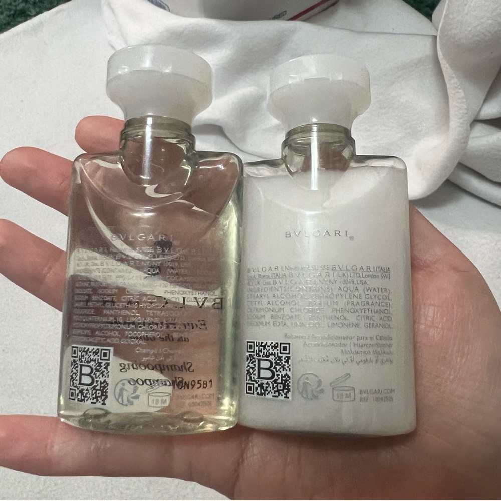 4 Bvlgari Eau Parfumée Au the Blanc white tea shampoo + 4 conditioner June sale - Picture 3 of 5